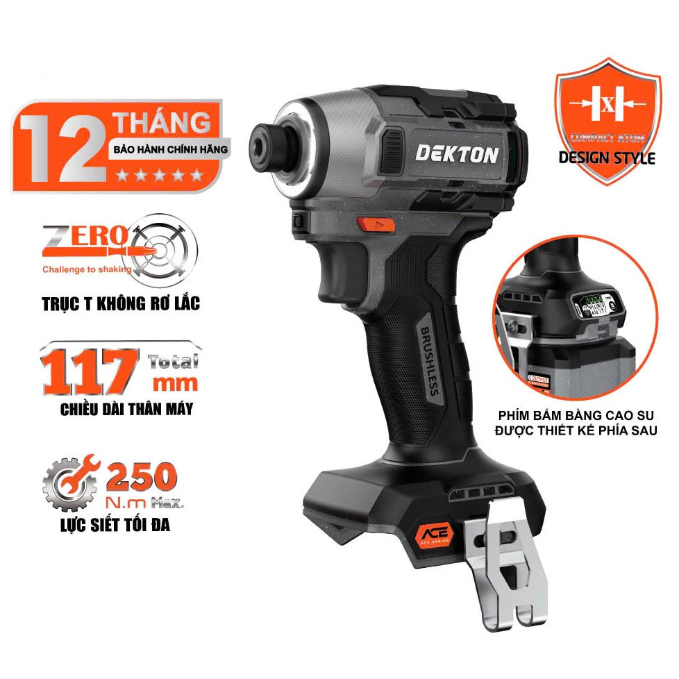 Thân máy vặn vít dùng pin 21V Dekton M21-CV250PROMAX