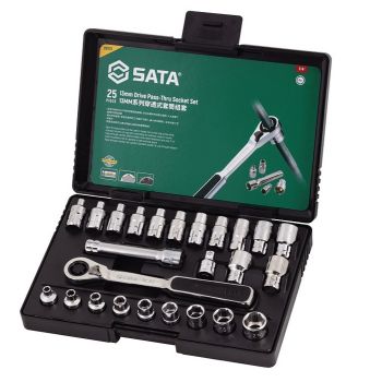 1/4" Bộ tuýp 25 chi tiết cần tự động Sata 09131