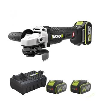 100mm Máy mài góc dùng pin 20V Worx WU806 (2 Pin 4.0Ah & Sạc)