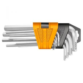 Bộ 9 chìa lục giác đầu tròn Ingco HHK12092