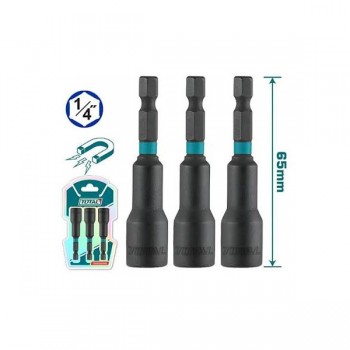 Bộ mũi bắn vít tôn có nam châm hút 1/4" 8mm Total TAC270832
