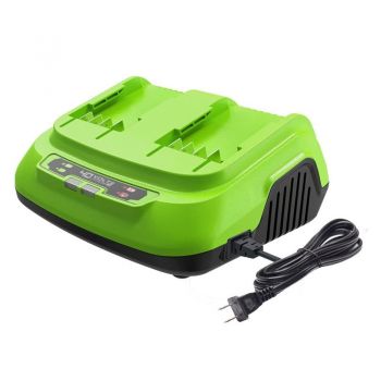 Bộ sạc Pin đôi 2 cổng  40V  8A Greenworks G40X2UC8 (2946307)