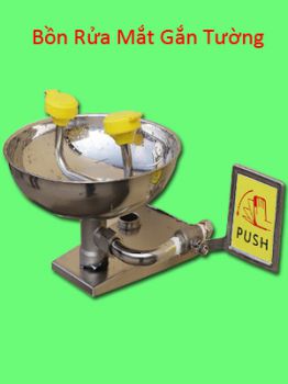 Bồn rửa mắt khẩn cấp gắn tường bằng thép không gỉ inox 304