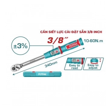 Cần siết lực có màn hình 10-60N.m Total THPTW3860N6 (3/8")