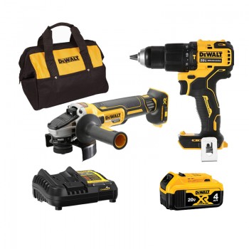 Combo Dewalt – Máy Khoan Pin DCD709N + Máy Mài Pin DCG405N + Pin 20V/ 4.0Ah –  Tặng Sạc Nhanh + Túi đựng