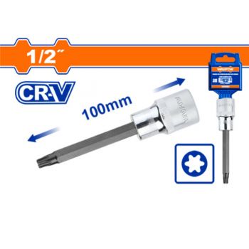 Đầu tuýp 1/2" ra đầu vít lục giác sao dài WadFow WSC5219 T60x100mm