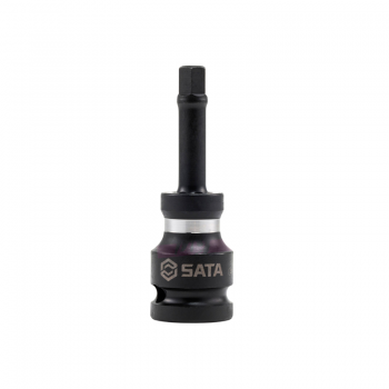 Đầu tuýp lục giác 1/2" đen dài 75mm, kích thước 6mm Sata 35406