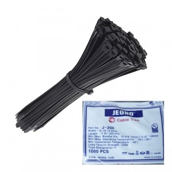 Dây Rút Nhựa Hàn Quốc 3.6x140mm JEONO J-140 (Đen/ trắng)