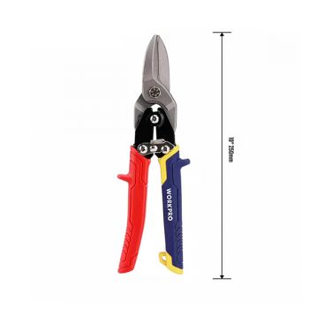 Kéo cắt tôn bằng thép mũi cong trái 250mm 10" Workpro WP214020
