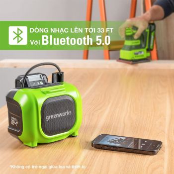 Loa Bluetooth nhỏ gọn di động 24V Greenworks PAG901