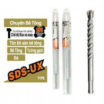 Mũi khoan bê tông 4 cạnh 15mm Unika UXL15.0x210 (SDS Plus)