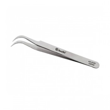 Nhíp inox gắp linh kiện mũi cong 120x9x2mm Asaki AK-9195