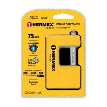 Ổ khoá cầu ngang thân hợp kim chống cắt 75mm Hermex COR-75ZP