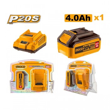 Pin 20v 4.0Ah và sạc INGCO FBCPK1214
