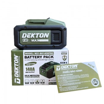 Pin 21V 8.0Ah Dekton M21-B8140XPRO (Xanh Oliu)