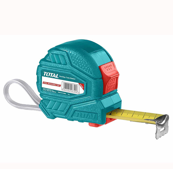 Thước kéo thép nền vàng 8mx25mm Total TMT126381