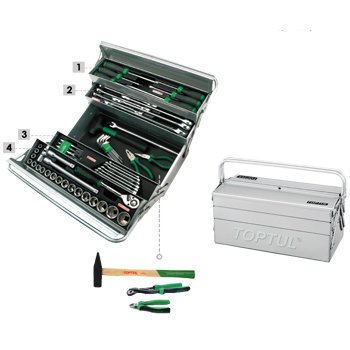 Tủ đựng dụng cụ xách tay 3 ngăn  65 chi tiết Toptul GCAZ0003