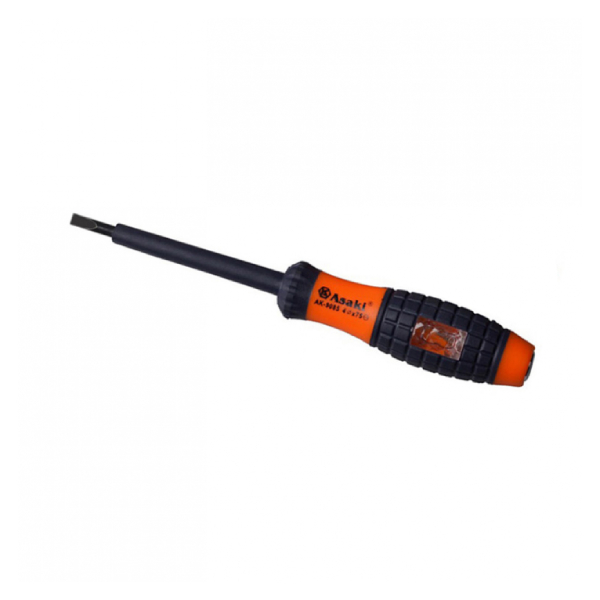 Tua vít cách điện & thử điện 6 x 125mm đầu dẹt Asaki AK-9089