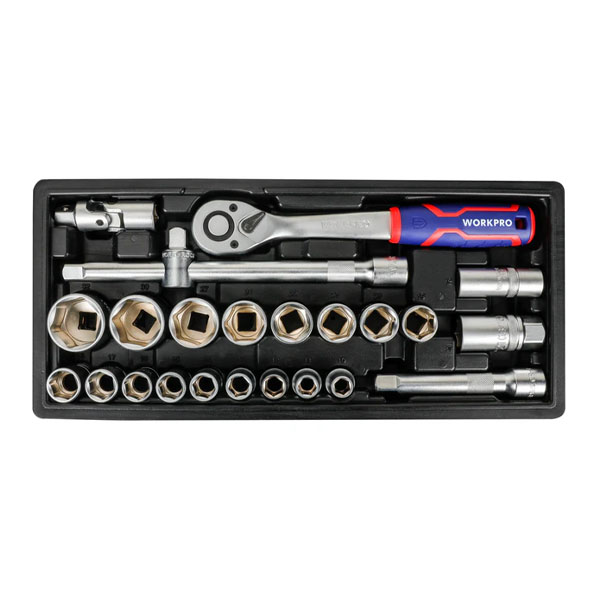 Bộ cần siết 24 chi tiết 1/2" Workpro WP209041