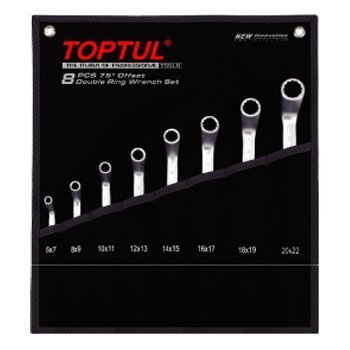 Bộ cờ lê 2 đầu vòng 75 độ 8 món Toptul GPAI0802