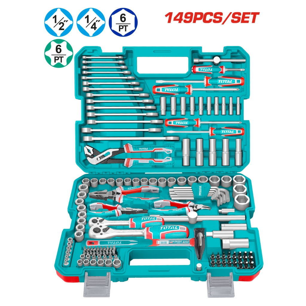 Bộ dụng cụ cơ khí 149 chi tiết Total THKTHP61497