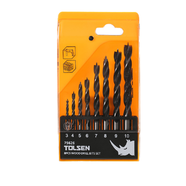 Bộ mũi khoan gỗ 8 cây Tolsen 75626