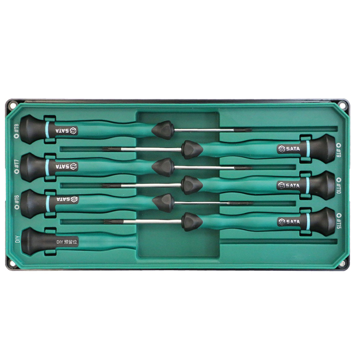 Bộ tuốc nơ vít sao cán dài 6 chi tiết Sata 09313