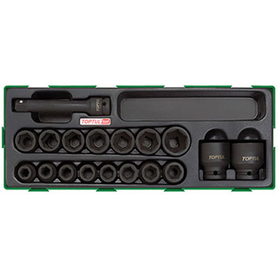 Bộ tuýp đen 1/2" 18 chi tiết Toptul GTA1836