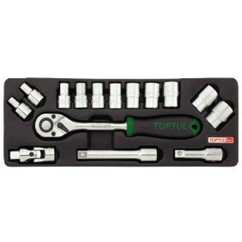 Bộ túyp vặn ốc 18 món Toptul GCAT1808
