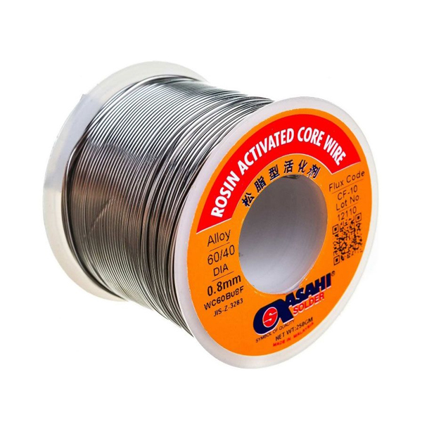 Chì hàn 0.8mm Asahi Sn60Pb40 CF-10 (Cuộn 500g)