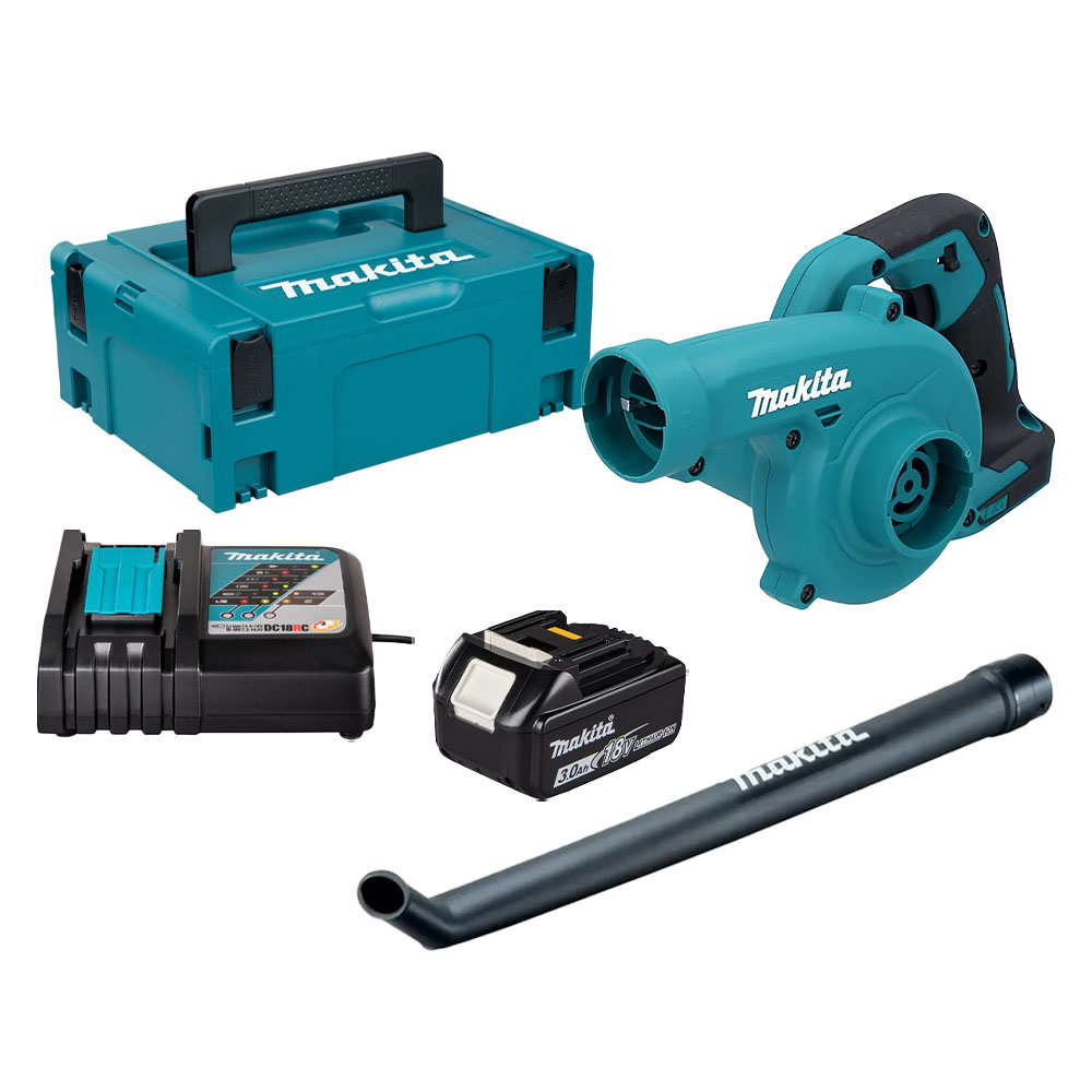 Combo Makita 13 - Máy Thổi Dùng Pin DUB186 + Pin 3.0Ah + Đế Sạc Nhanh