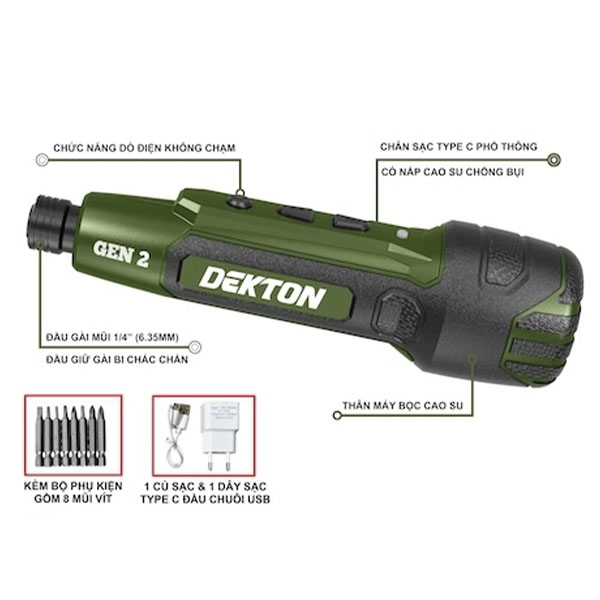 Máy vặn vít mini dùng pin 4V Dekton DK-CV0402X