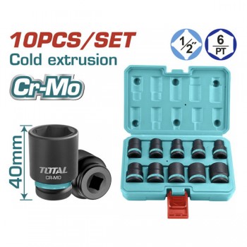 1/2' Bộ đầu tuýp 10 chi tiết 38mm Total THISTD12101