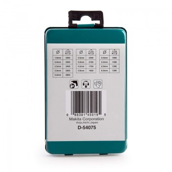 Bộ 13 mũi khoan sắt HSS-R  Makita D-54075