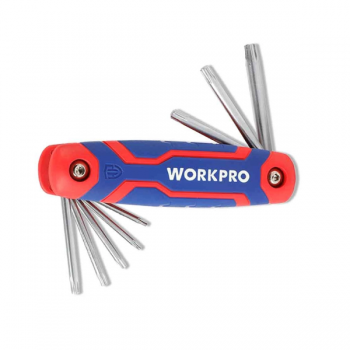 Bộ lục giác đầu hình sao kiểu gấp tôm tích 8 cái thép hợp kim CR-V Workpro WP222021