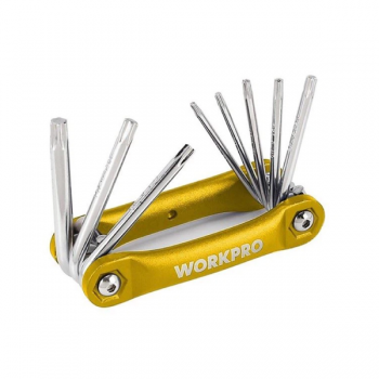 Bộ lục giác đầu hình sao kiểu gấp tôm tích 8 cái thép hợp kim CR-V Workpro WP222025