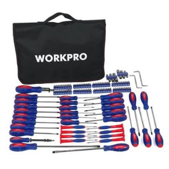 Bộ tua vít 130 chi tiết kèm túi đựng Workpro W000808
