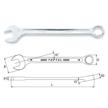 Cờ lê vòng miệng 17mm TOPTUL AAEA1717
