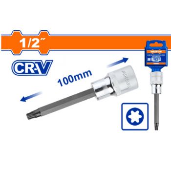 Đầu tuýp 1/2" ra đầu vít lục giác sao dài WadFow WSC5216 T45x100mm