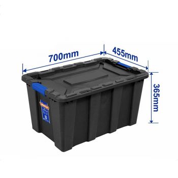 Hộp nhựa lưu trữ đen 80L Wadfow WTB3380