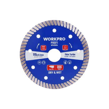 Lưỡi cưa đĩa cắt kim cương Turbo Ultrathin Turbo để cắt chuyên nghiệp 125x22.2x10mm Workpro WP405055