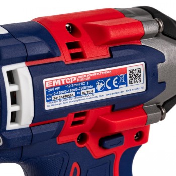 Máy siết bu lông dùng pin 20V Emtop ECIWL2050 (2 Pin 4.0Ah, 1 Sạc)