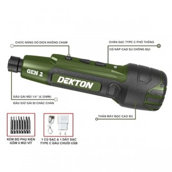 Máy vặn vít mini dùng pin 4V Dekton DK-CV0402X