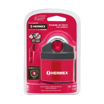 Ổ khóa treo thép bọc nhựa chống cắt 65mm Hermex CHN-65A