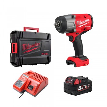 RED Combo 2 Milwaukee - Máy vặn bu lông M18 FHIW2F12 + 1 Pin 5.0Ah + 1 Sạc
