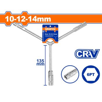 Tay vặn chữ Y đầu lục giác 10-12-14mm WadFow WTH2102