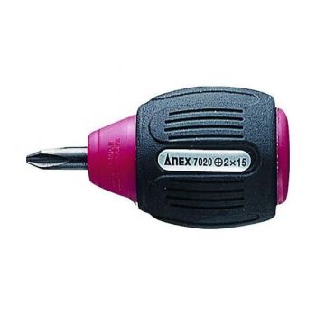 Tua vít ngắn 4 cạnh có từ tính Anex No.7020+2×15