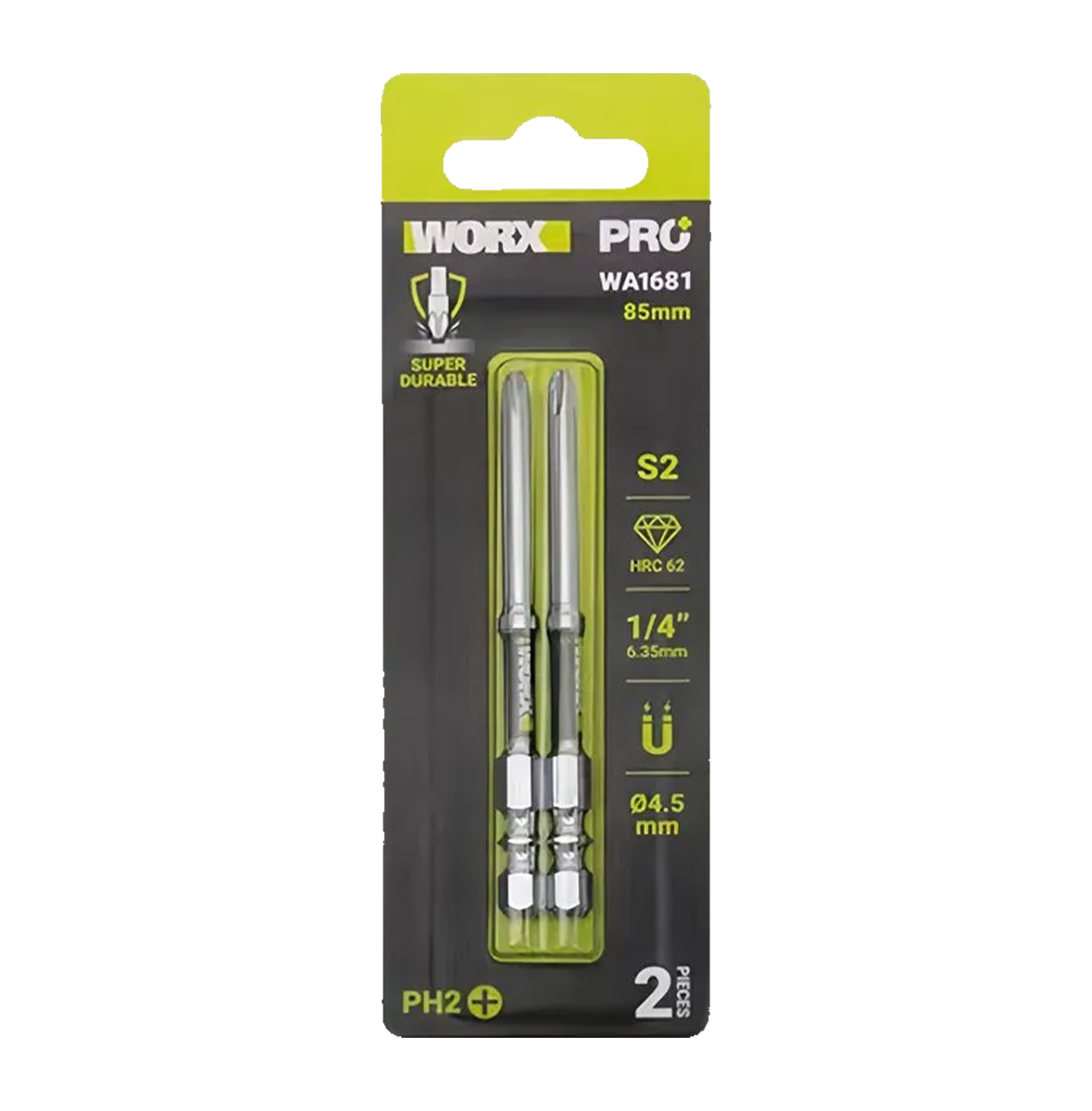 Bộ 2 mũi vít PH2 x 85mm Worx WA1681