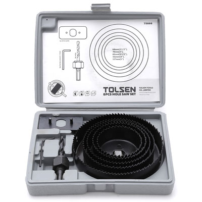 Bộ 8 vòng khoét lỗ lớn Tolsen 75866