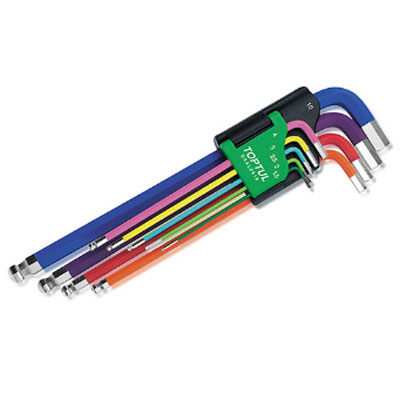 Bộ chìa lục giác dài đầu bi 9 món TOPTUL GAAL0918 ( nhiều màu sắc)
